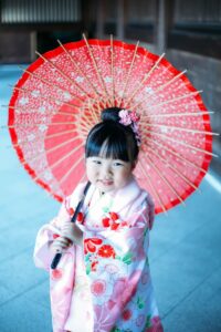 三歳七五三和傘